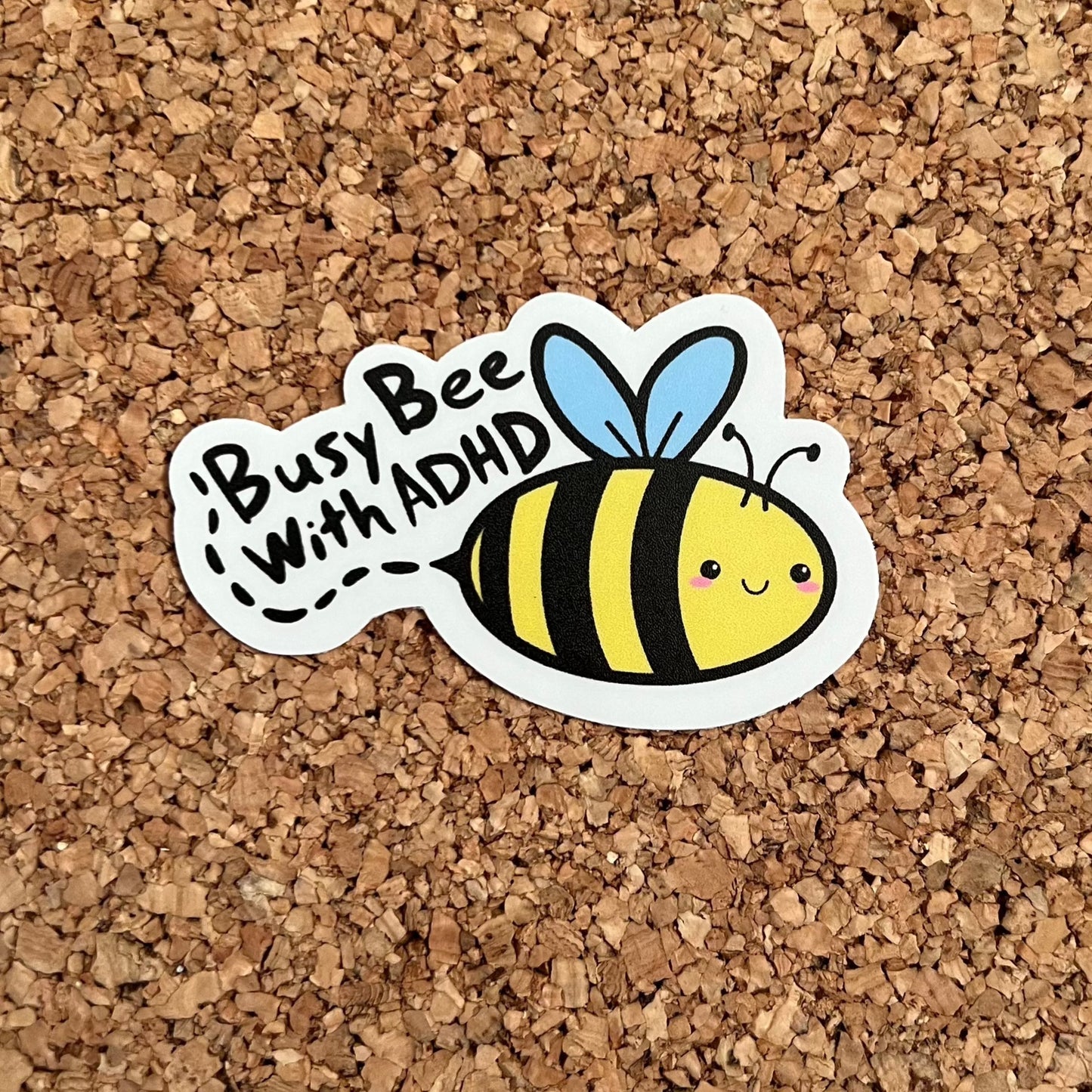 Busy Bee With ADHD Kawaii Bee Sticker