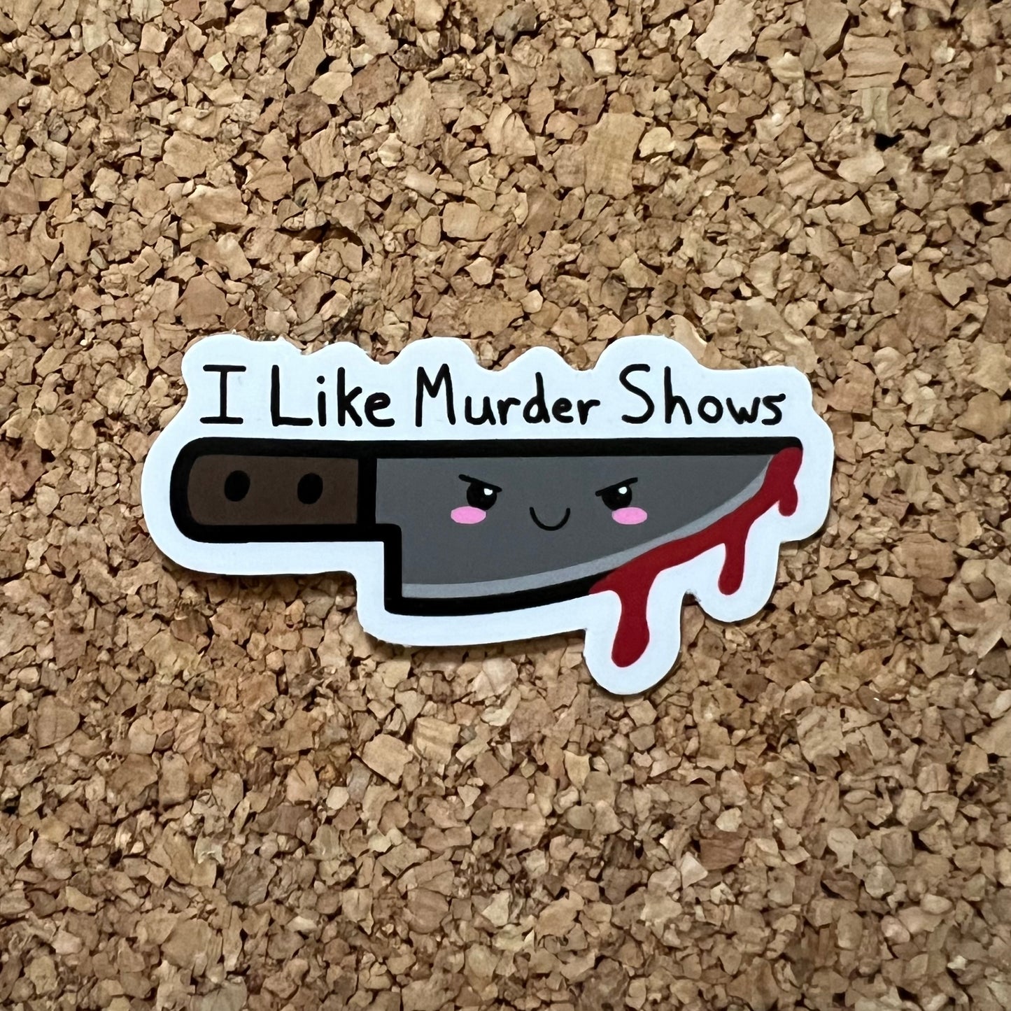 I Like Murder Shows Kawaii Knife Sticker