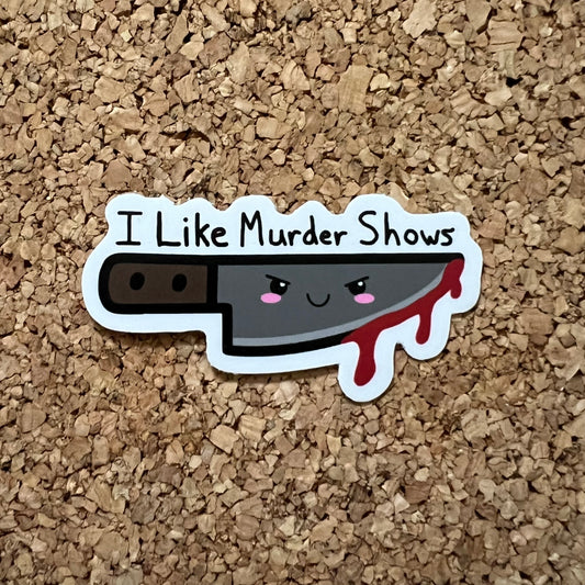 I Like Murder Shows Kawaii Knife Sticker