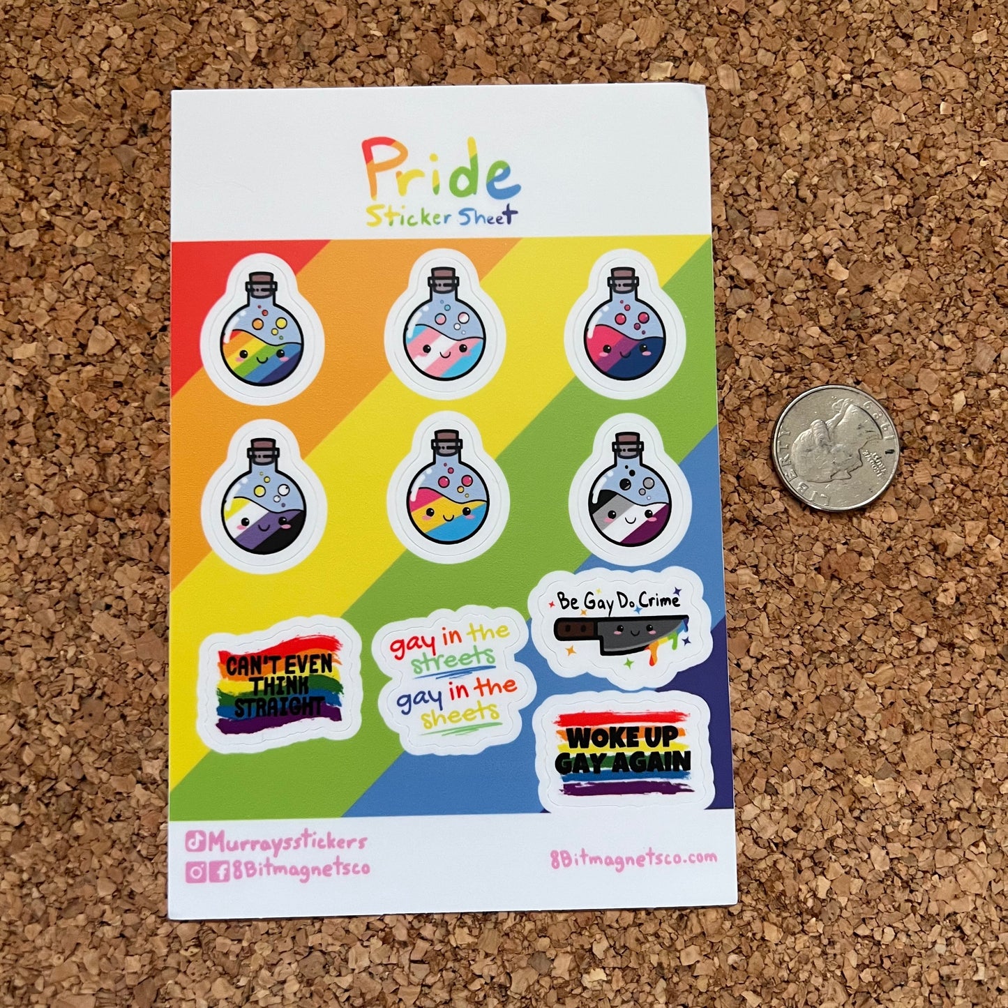 LGBTQ + Pride Weatherproof Sticker Sheet