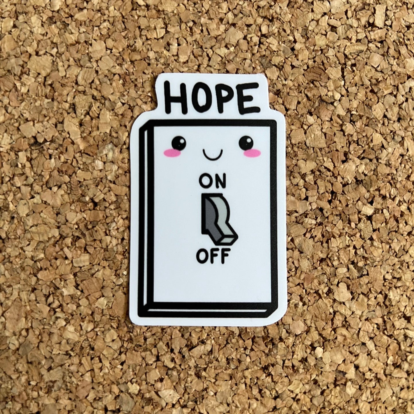 Hope (off) Funny Kawaii Light Switch Sticker