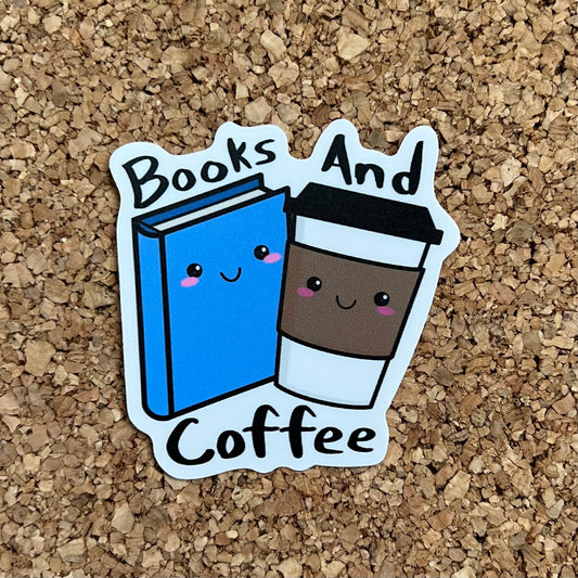 Books and Coffee Sticker