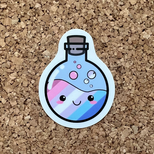 Kawaii Bi-gender Pride Potion LGBTQ+ Pride Sticker