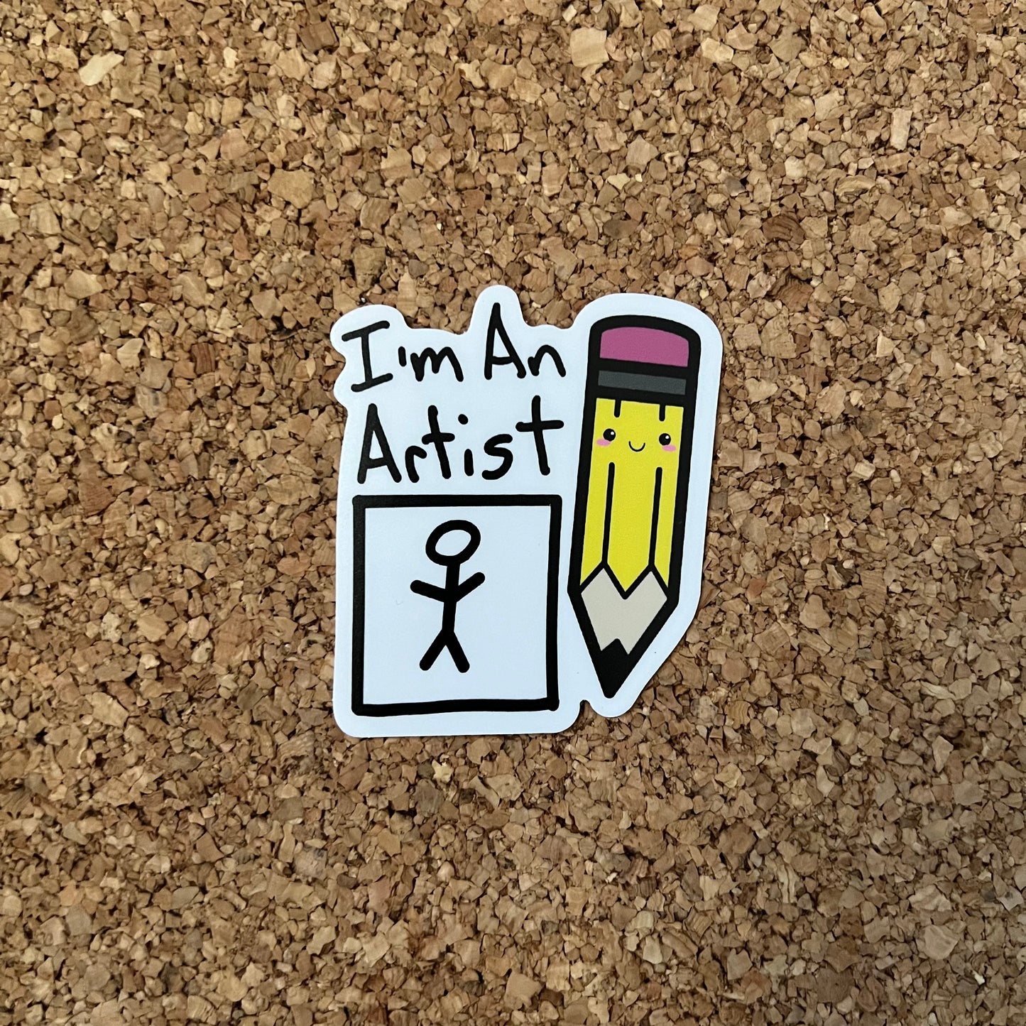 I’m an artist kawaii pencil and paper sticker