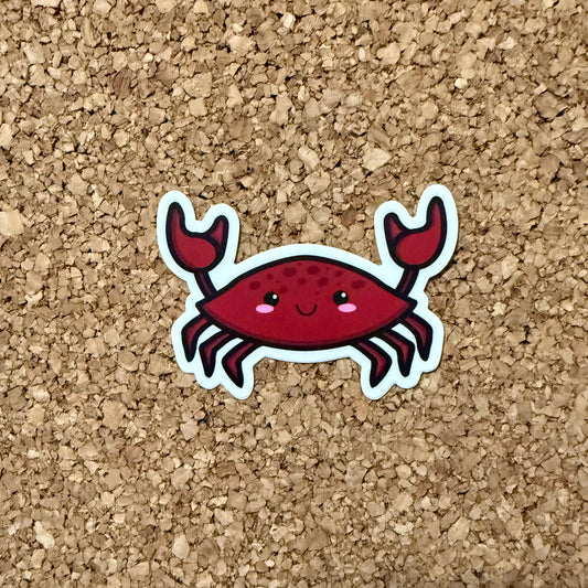 Kawaii Crab Crustacean Sticker