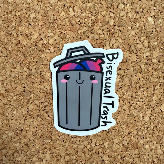 Bisexual Trash LGBTQ+ Bi Pride Sticker