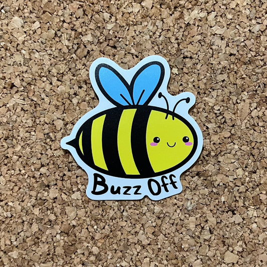 Buzz Off Kawaii Honey Bee Vinyl Sticker