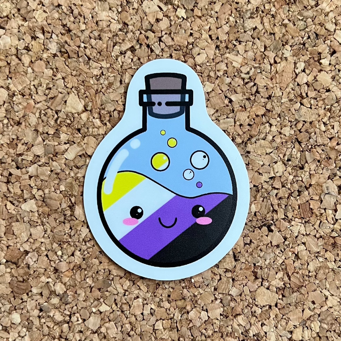 Kawaii Non-Binary Pride Potion LGBTQ+ Pride Sticker