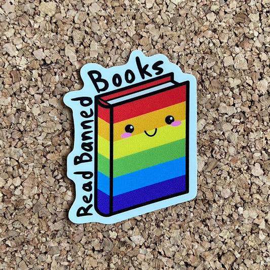 Read Banned Books LGBTQ+ Pride Sticker