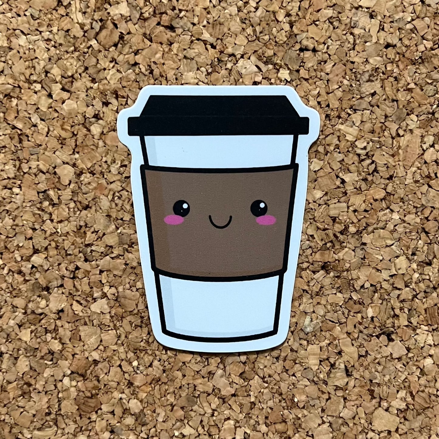 Kawaii Coffee Cup Vinyl Sticker