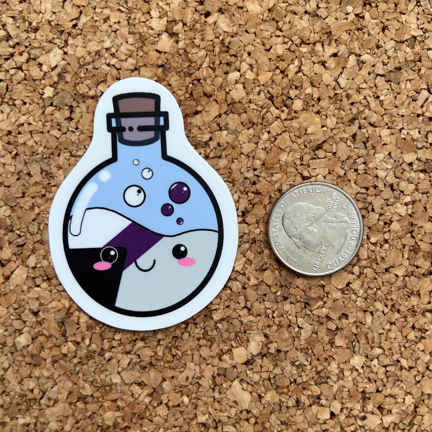 Kawaii Demisexual Pride Potion LGBTQ+ Sticker