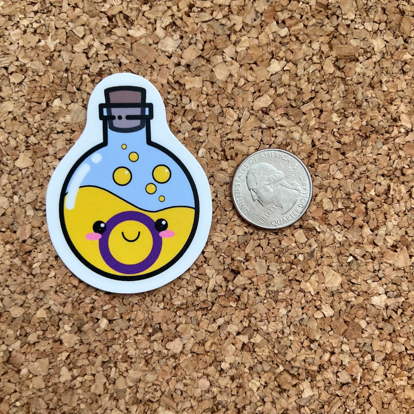 Kawaii Intersex Pride Potion LGBTQ+ Sticker