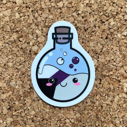 Kawaii Demisexual Pride Potion LGBTQ+ Sticker