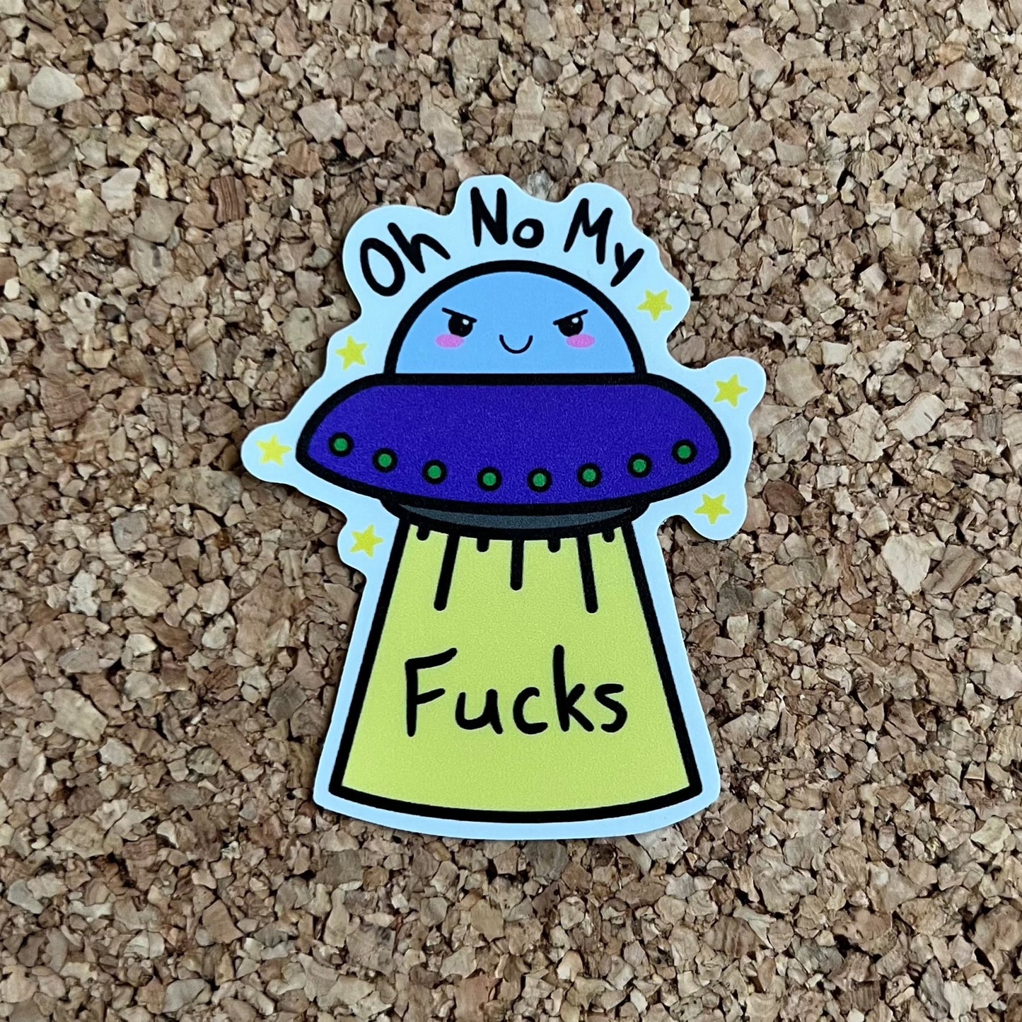 Oh No My Fucks UFO Funny Adult Alien Sticker