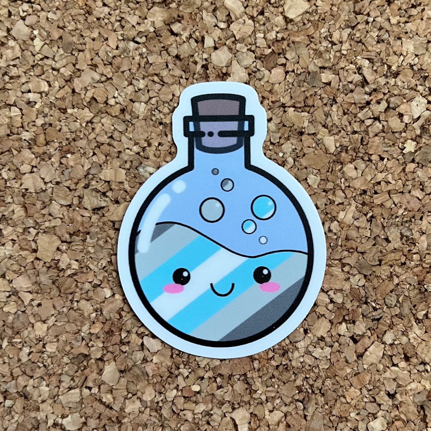 Kawaii Demiboy Pride Potion Sticker - LGBTQ+ Pride