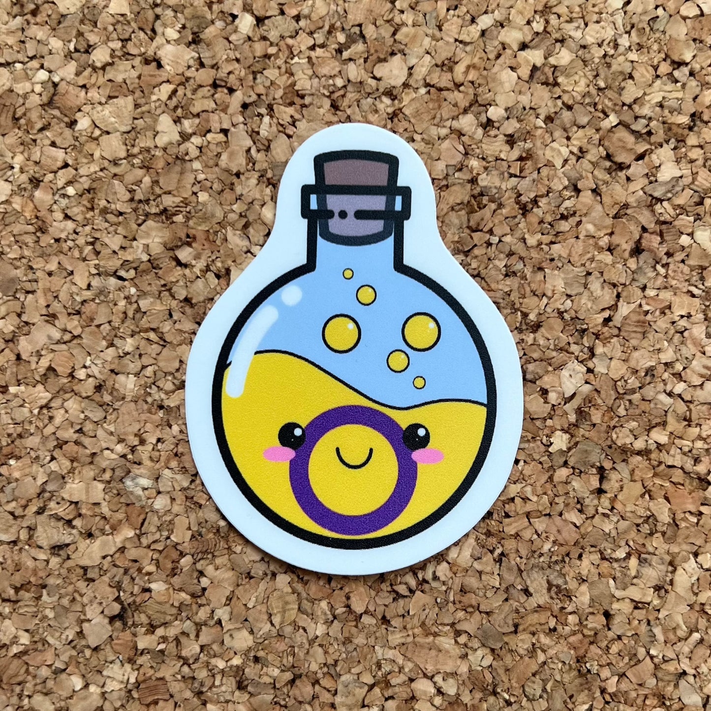 Kawaii Intersex Pride Potion LGBTQ+ Sticker