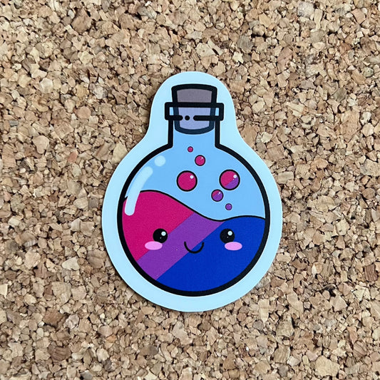 Kawaii Bisexual Pride Potion LGBTQ+ Bi Pride Sticker