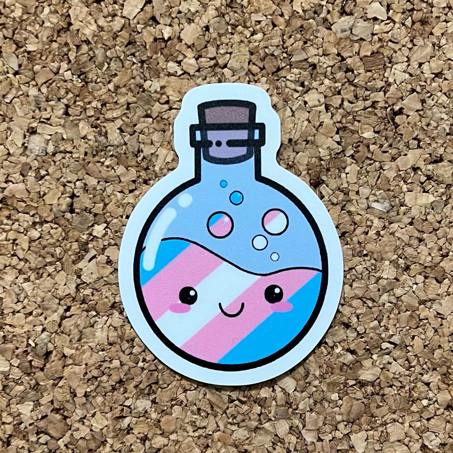 Kawaii Transgender Pride Potion LGBTQ+ Trans Pride Sticker