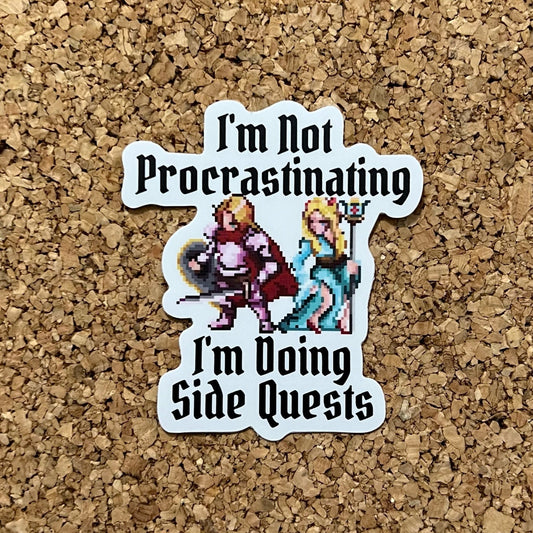 I’m Not Procrastinating I’m Doing Side Quests Gamer Sticker