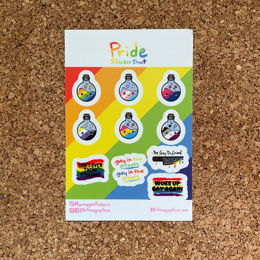 LGBTQ + Pride Weatherproof Sticker Sheet