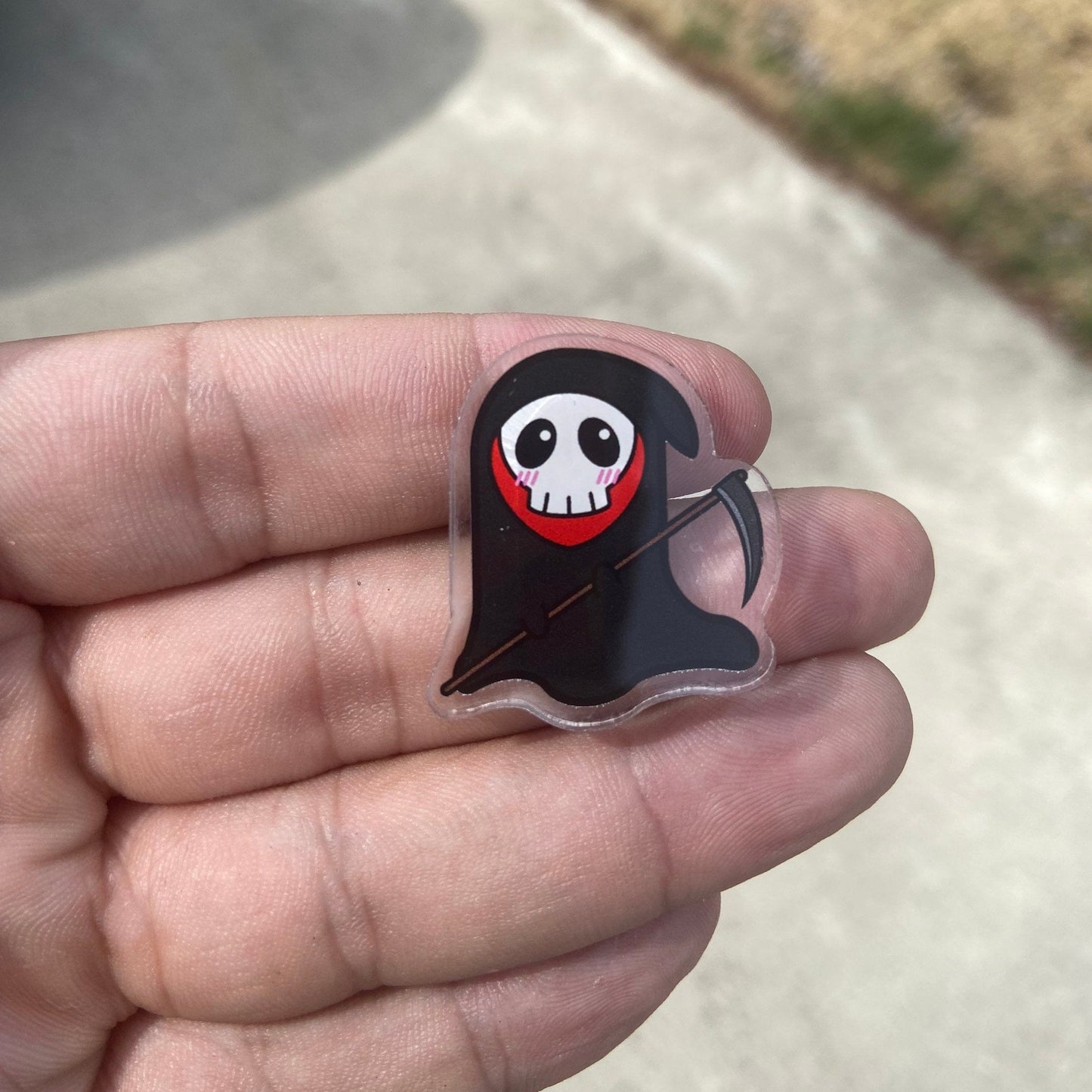 Kawaii Grim Reaper Death Pin for Goths