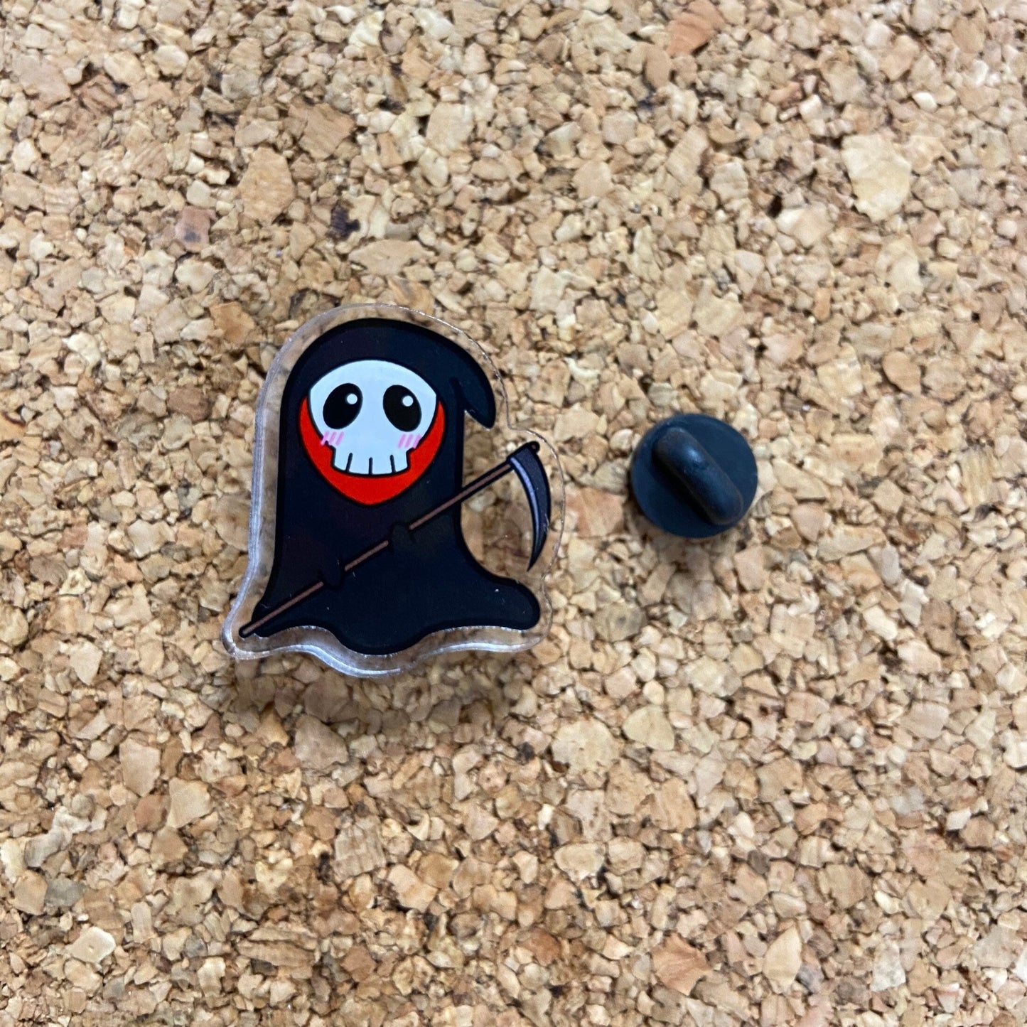 Kawaii Grim Reaper Death Pin for Goths