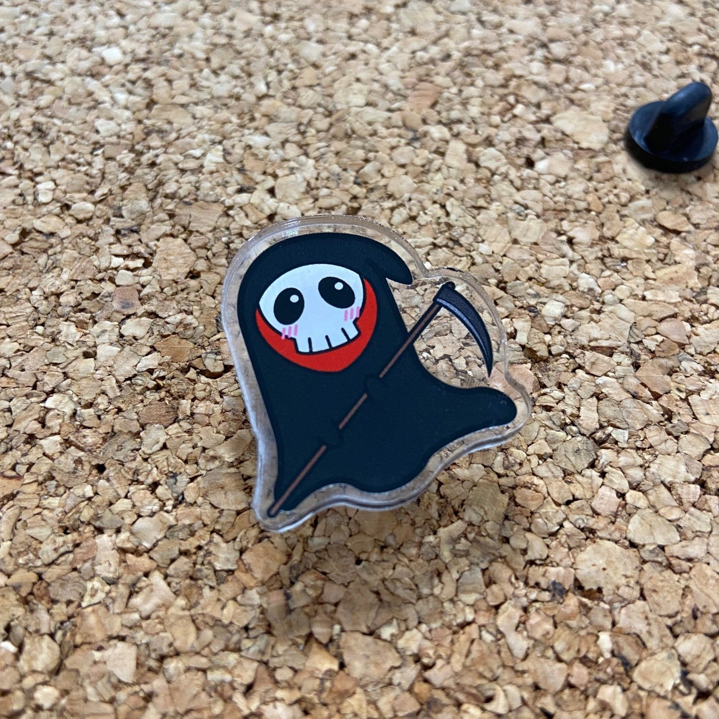 Kawaii Grim Reaper Death Pin for Goths