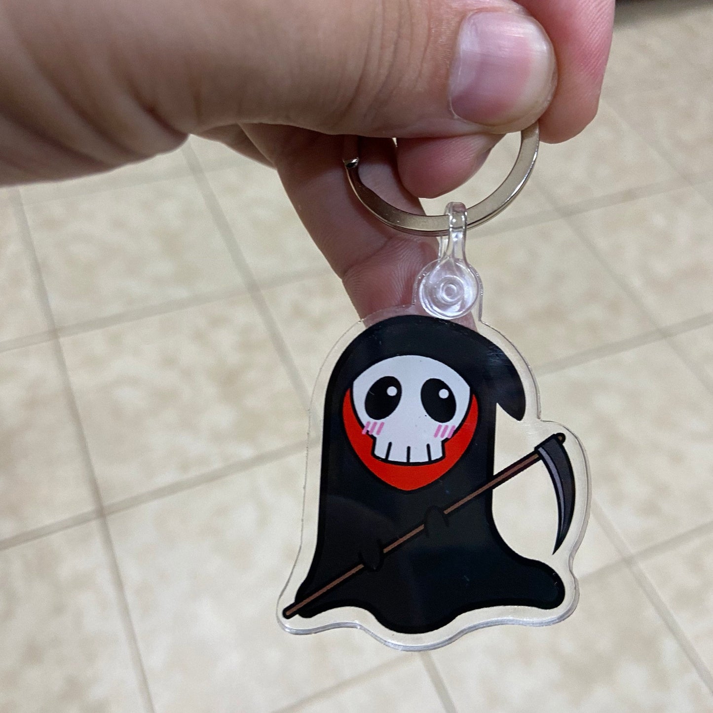 Kawaii Grim Reaper Acrylic Keychain