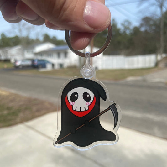 Kawaii Grim Reaper Acrylic Keychain