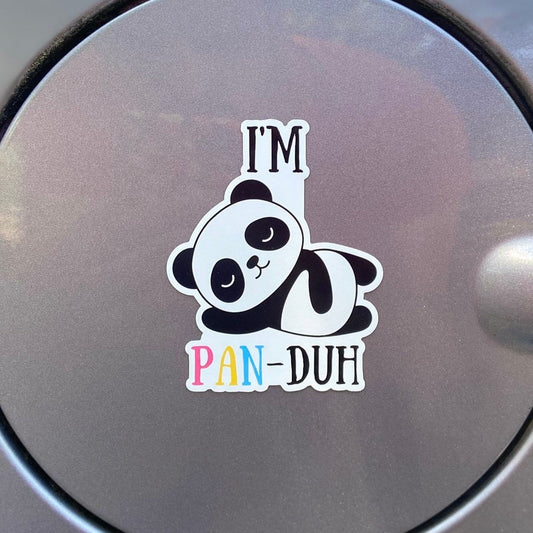 I'm Pan-Duh Magnet Pansexual Panda Pun LGBTQ+ Magnet