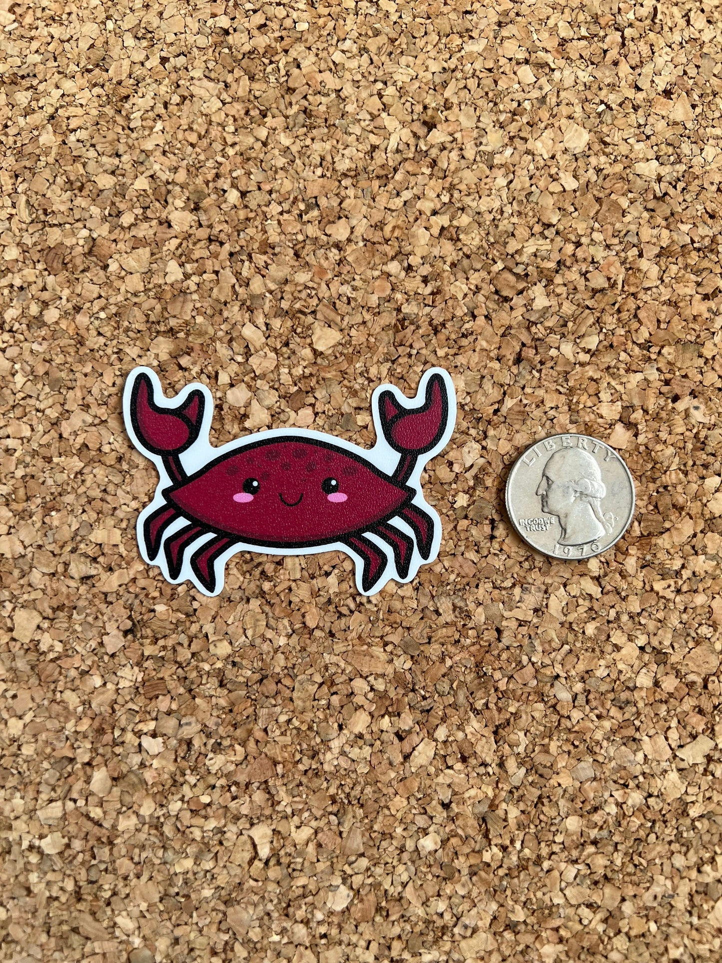 Kawaii Crab Crustacean Sticker