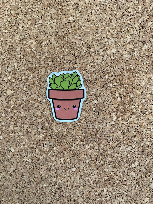 Kawaii Succulent Plant Sticker