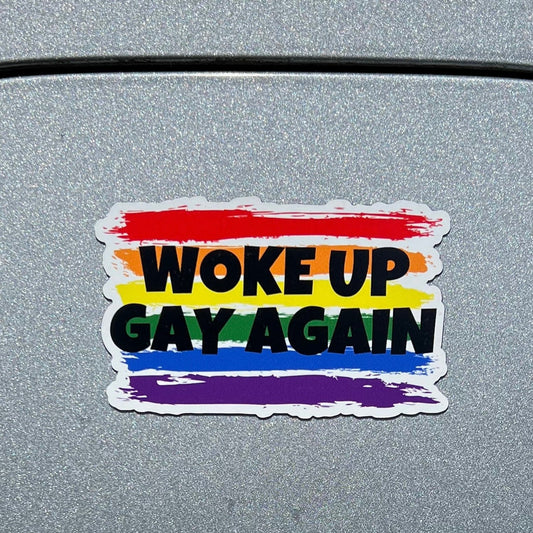 Woke Up Gay Again Gay LGBT Pride Magnet