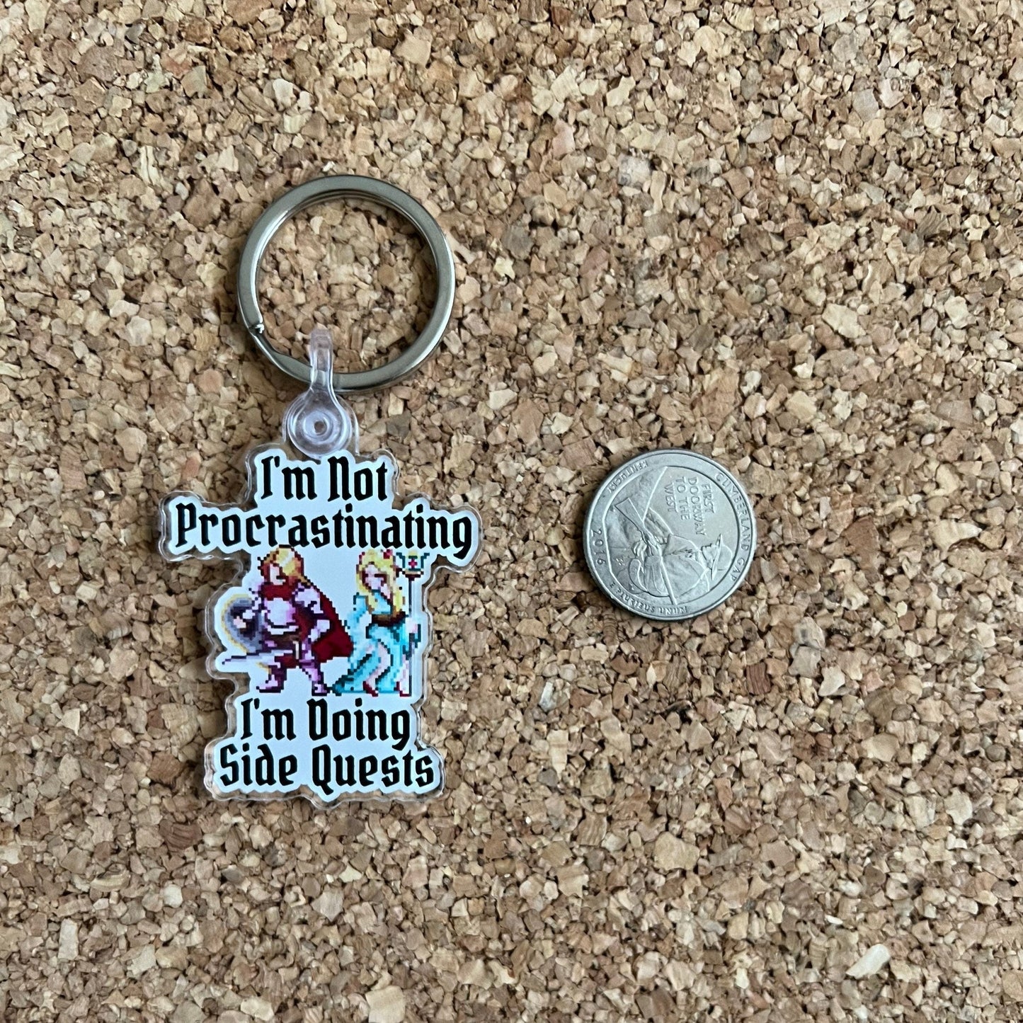 I’m Not Procrastinating I’m Doing Side Quests Gaming Keychain