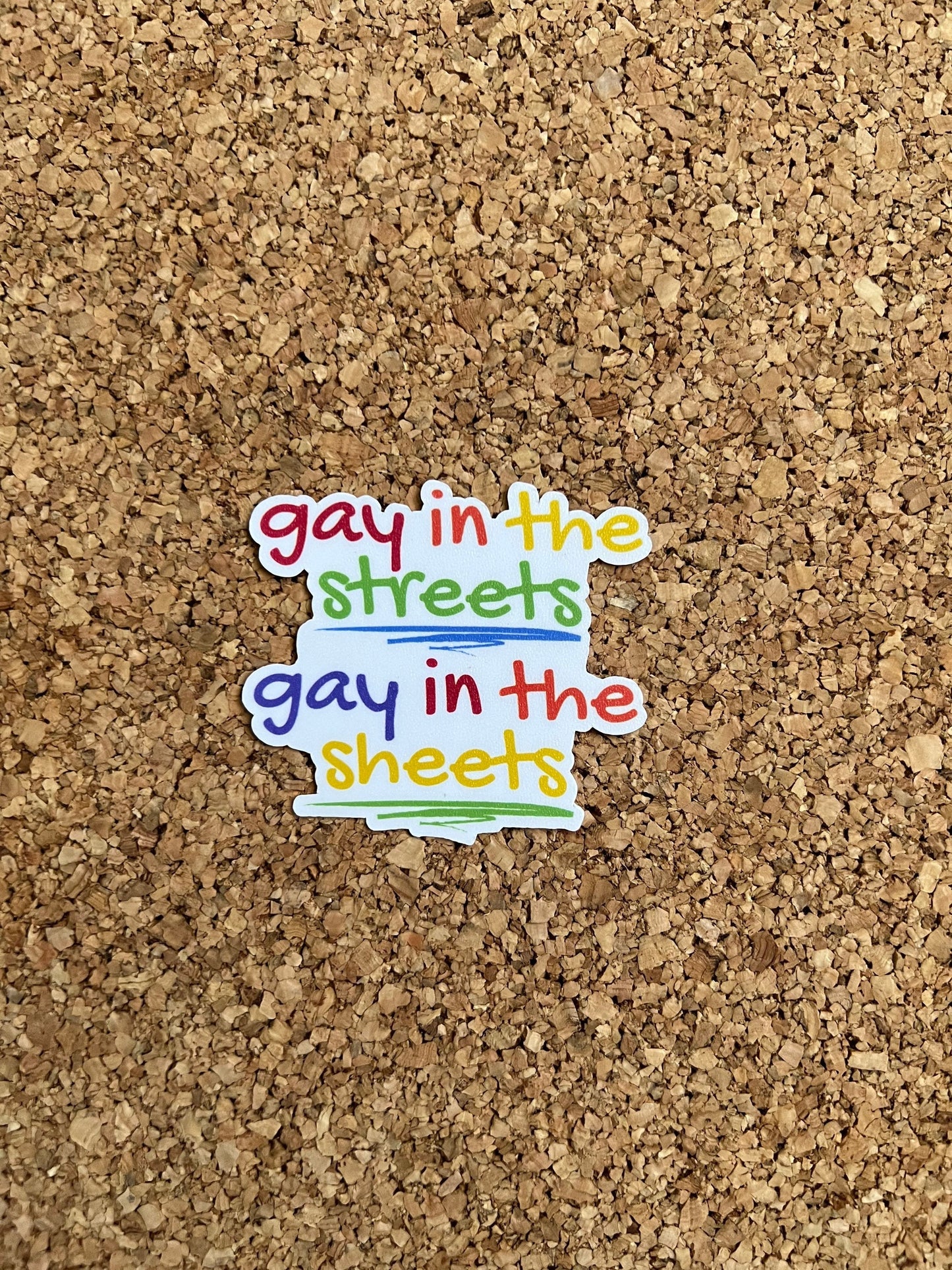 Gay in the Streets Gay In The Sheets LGBT Gay Pride Sticker