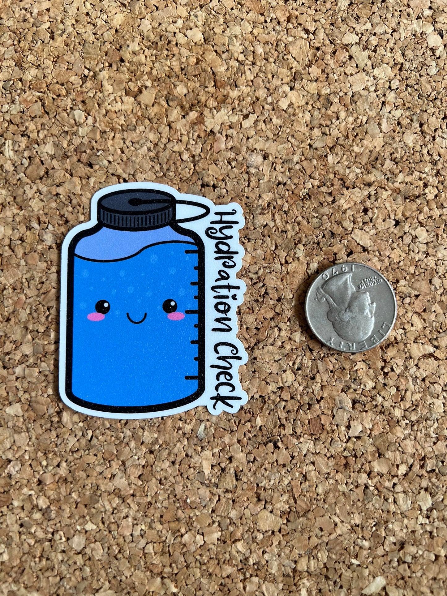 Hydration Check Water Bottle Sticker