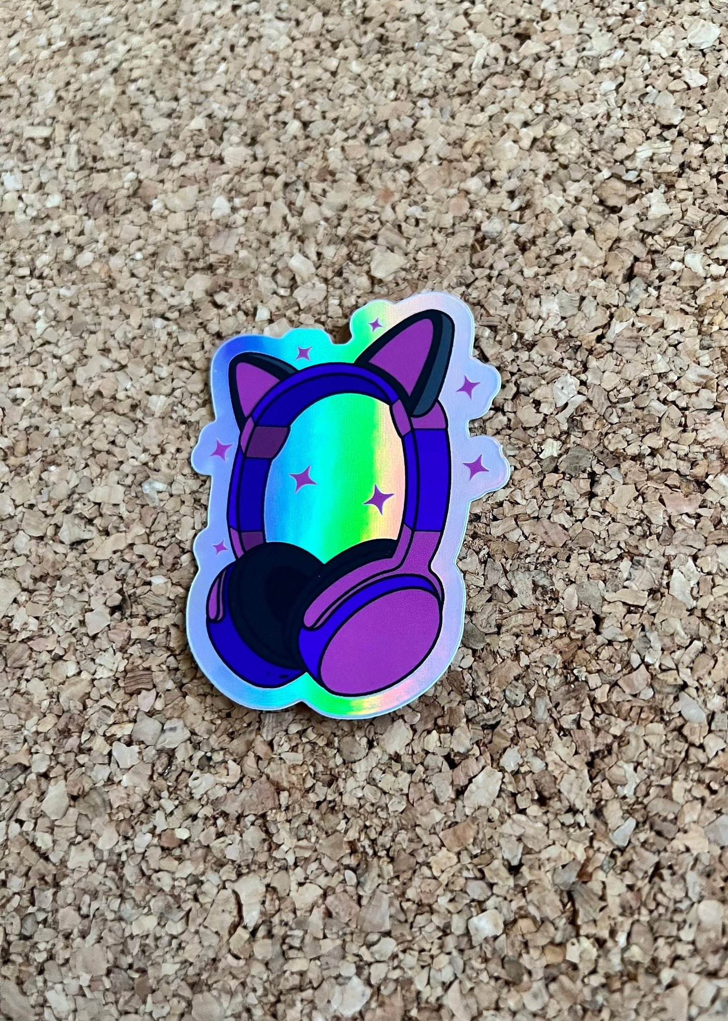 Gamer Girl Cat Gaming Headphones Sticker