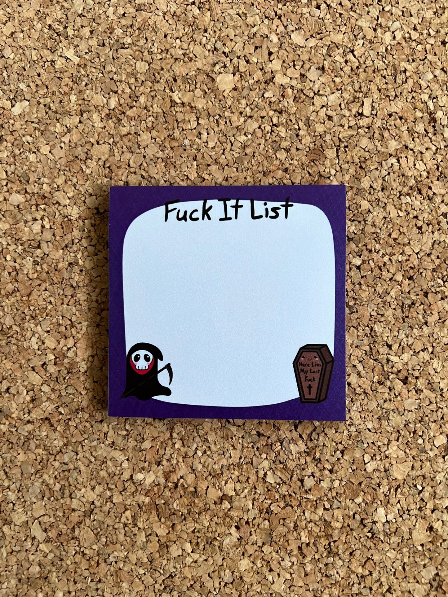 Fuck It List Reminder Sticky Note Stationery Post It Stationary