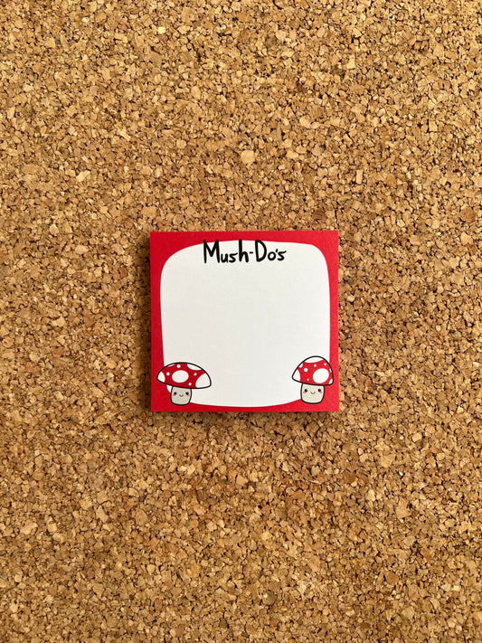 Red mushroom stationery Mush Do’s sticky note pad