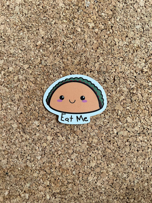 Kawaii Taco Eat Me Sticker