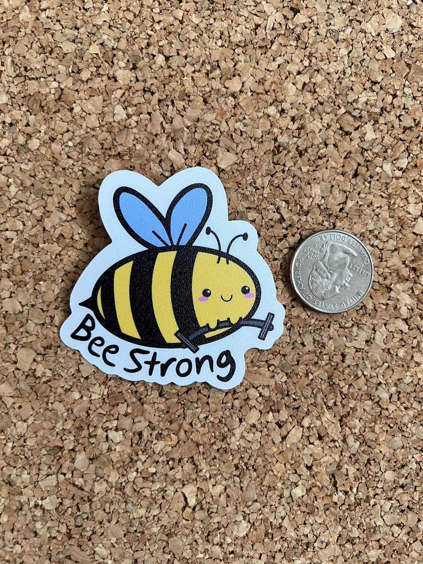 Bee Strong Kawaii Bee Sticker